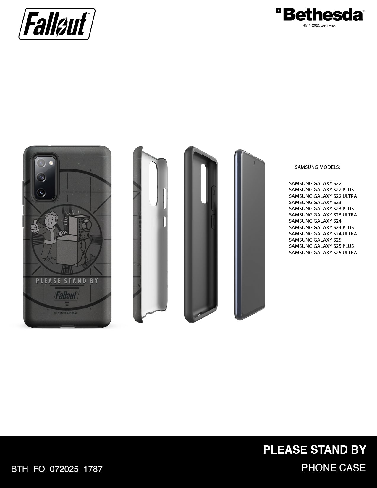Fallout Please Stand By Samsung Galaxy Phone Case - Image 3