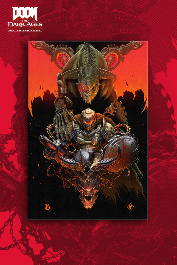 DOOM: The Dark Ages Luke Preece x Billelis Canvas Print