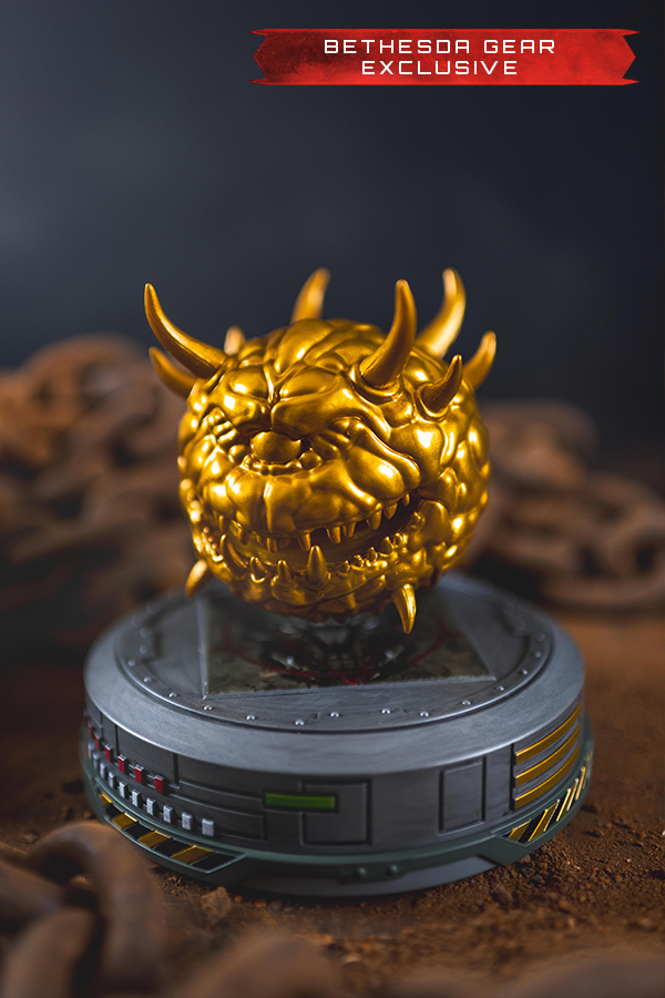 DOOM (1993) Floating Golden Cacodemon Figurine (Bethesda Gear Exclusive) - Image 9