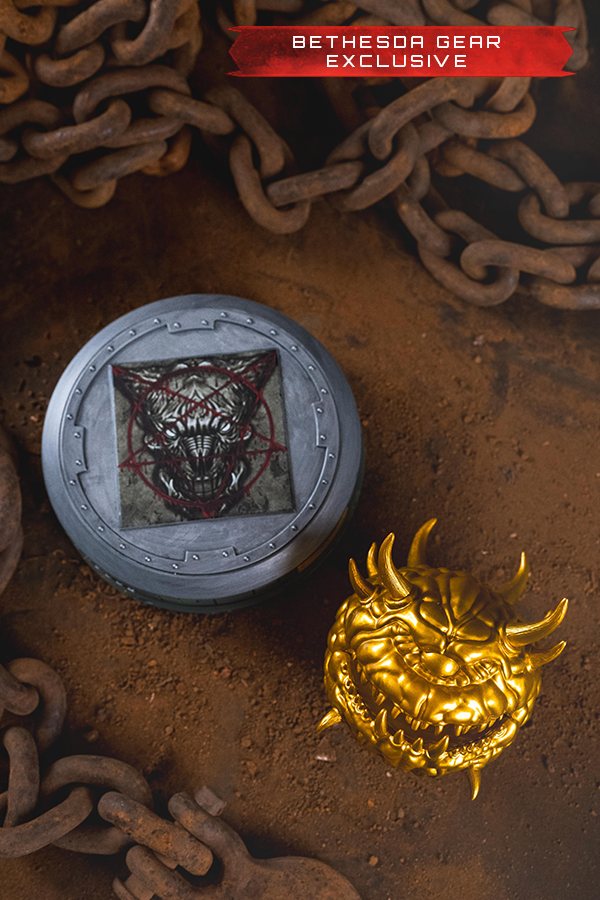 DOOM (1993) Floating Golden Cacodemon Figurine (Bethesda Gear Exclusive) - Image 12