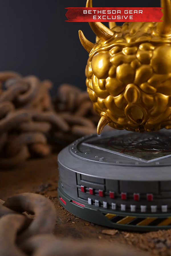 DOOM (1993) Floating Golden Cacodemon Figurine (Bethesda Gear Exclusive) - Image 16