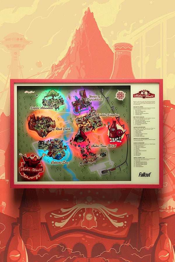 Fallout Nuka-World Map Light-Up Shadowbox