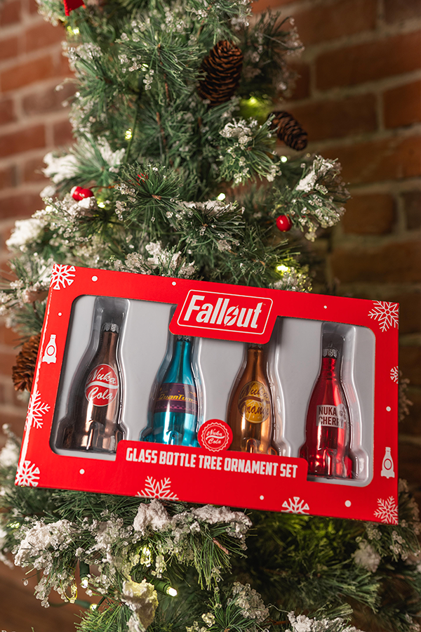 Alternative view of Fallout Nuka-Cola Glass Bottle Tree Ornament Set