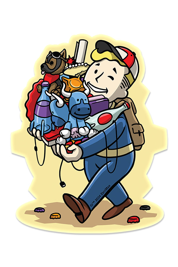 Alternative view of Fallout Loaded With Gear Sticker