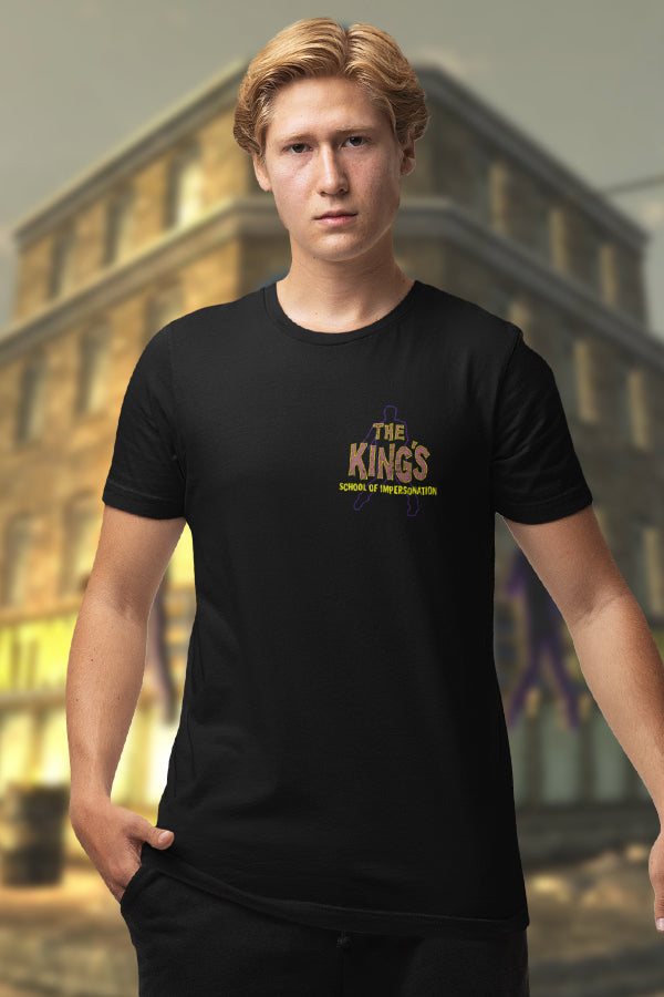 Alternative view of Fallout New Vegas The Kings School of Impersonation Tee