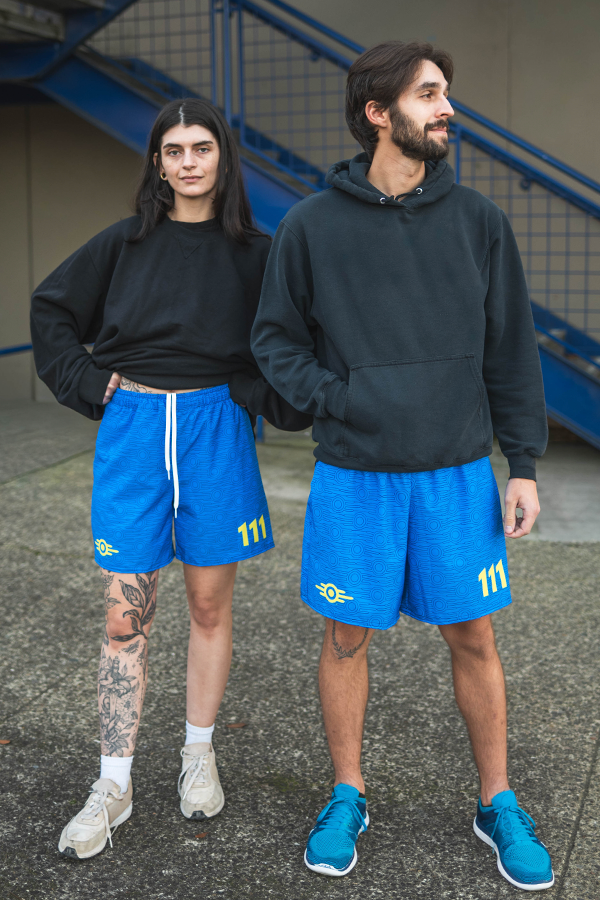 Alternative view of Fallout Vault 111 Athletic Shorts