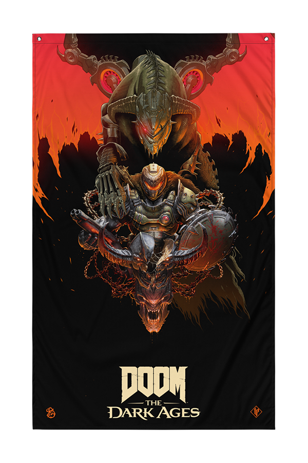 Alternative view of DOOM: The Dark Ages Luke Preece x Billelis Wall Banner