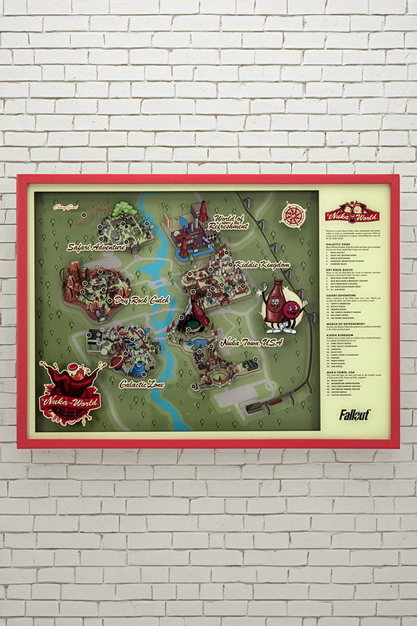 Fallout Nuka-World Map Light-Up Shadowbox - Image 2