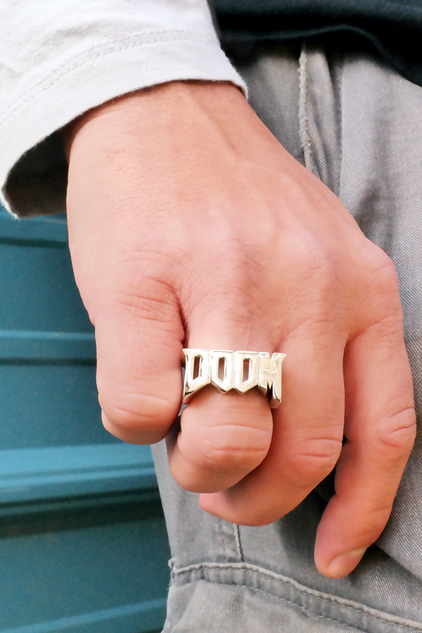 Alternative view of DOOM Classic Logo Metal Ring