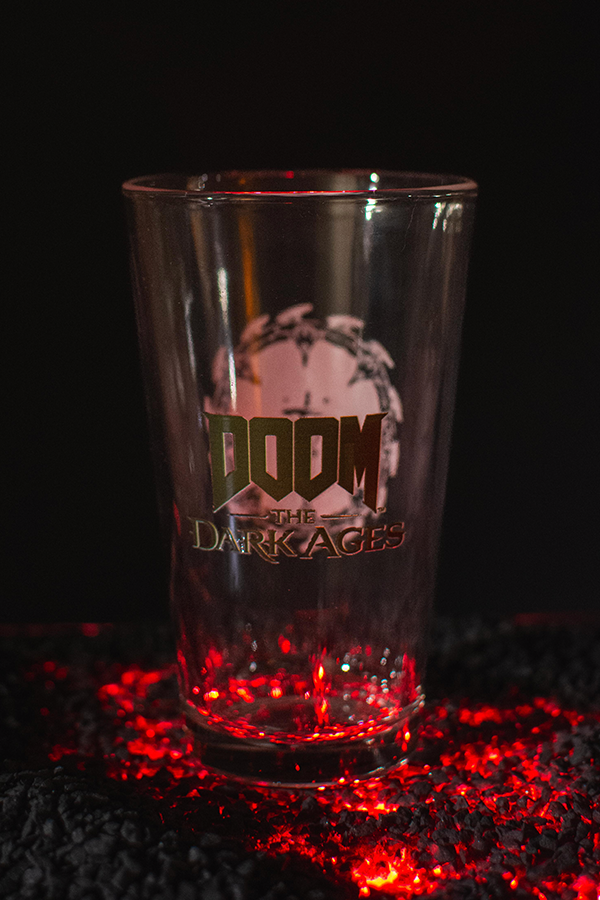 Alternative view of DOOM: The Dark Ages Pint Glass