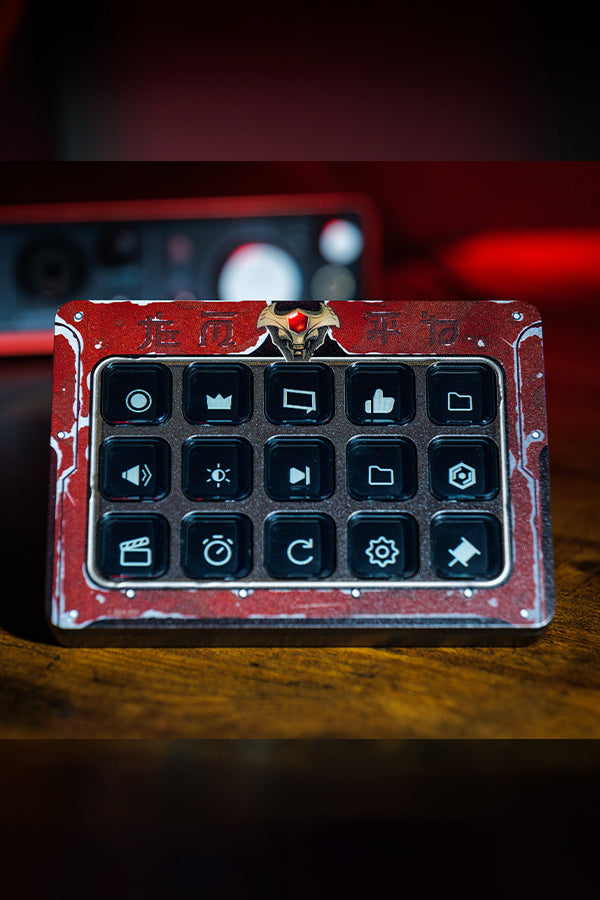 Alternative view of DOOM: The Dark Ages Red Keycard Stream Deck MK.2 by Elgato (Bethesda Gear Exclusive)