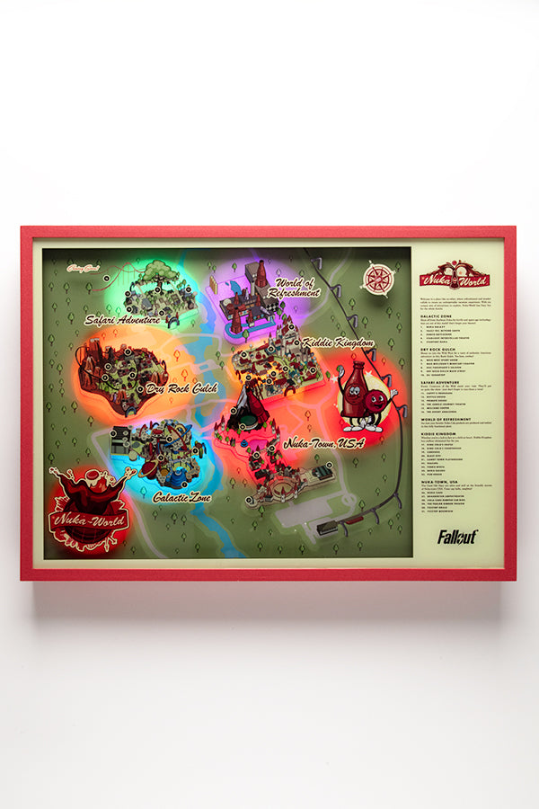 Fallout Nuka-World Map Light-Up Shadowbox - Image 3