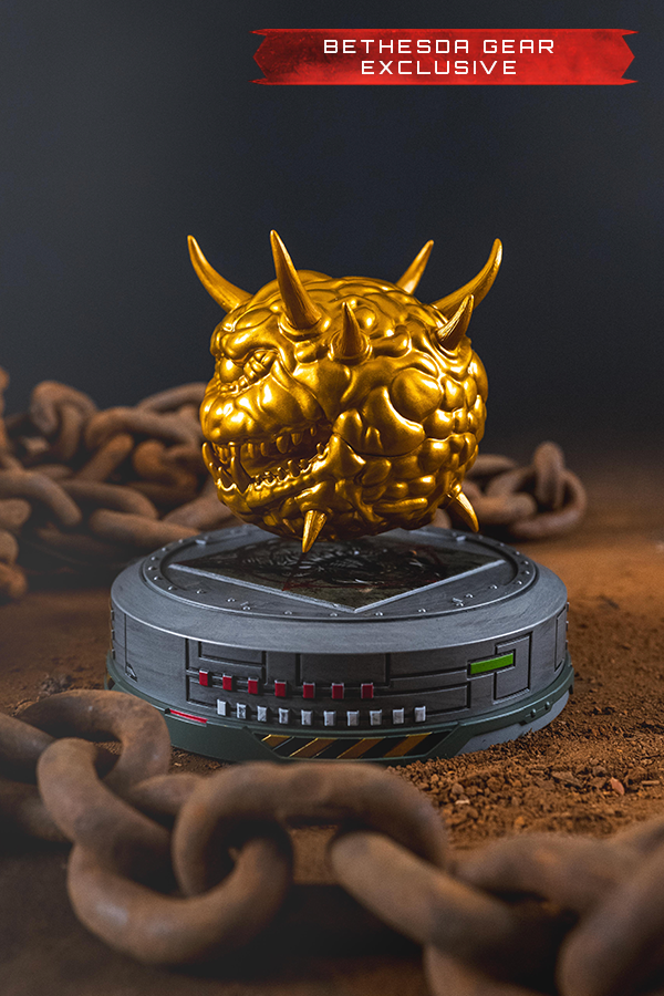 DOOM (1993) Floating Golden Cacodemon Figurine (Bethesda Gear Exclusive) - Image 4