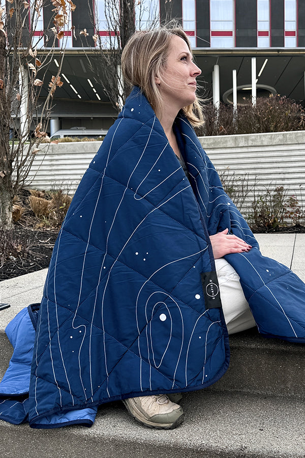 Alternative view of Starfield Stargazer Outdoor Blanket
