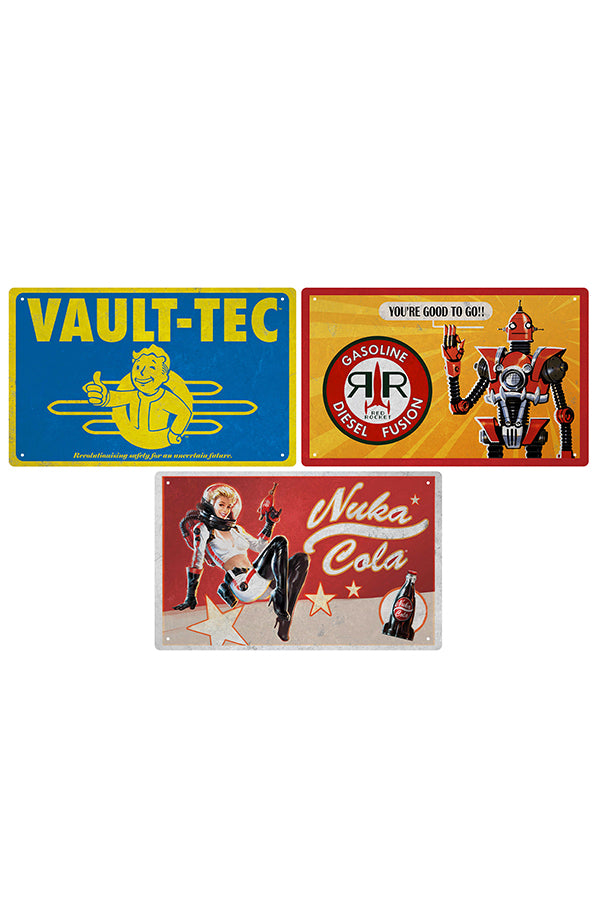 Alternative view of Fallout Essential Tin Sign Set
