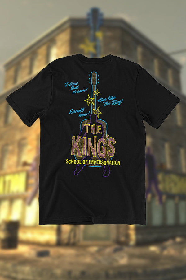 Fallout New Vegas The Kings School of Impersonation Tee - Image 4