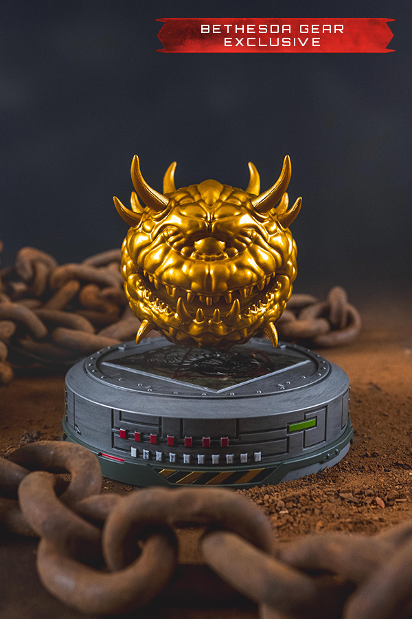 DOOM (1993) Floating Golden Cacodemon Figurine (Bethesda Gear Exclusive) - Image 5