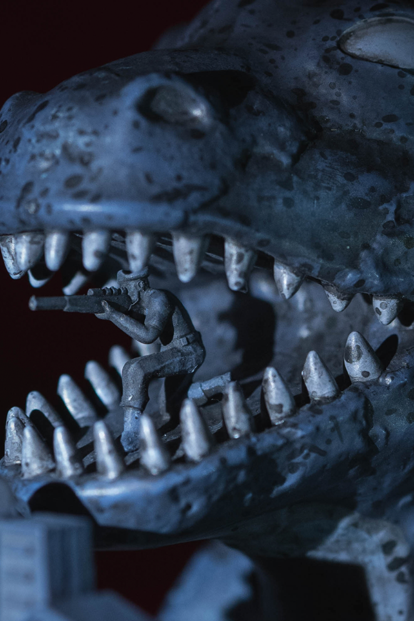 Fallout New Vegas Dinky the T-Rex Statue (Nighttime) - Image 6