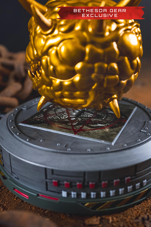 DOOM (1993) Floating Golden Cacodemon Figurine (Bethesda Gear Exclusive) - Image 6