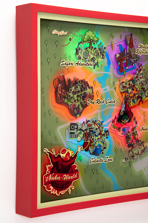 Fallout Nuka-World Map Light-Up Shadowbox - Image 6