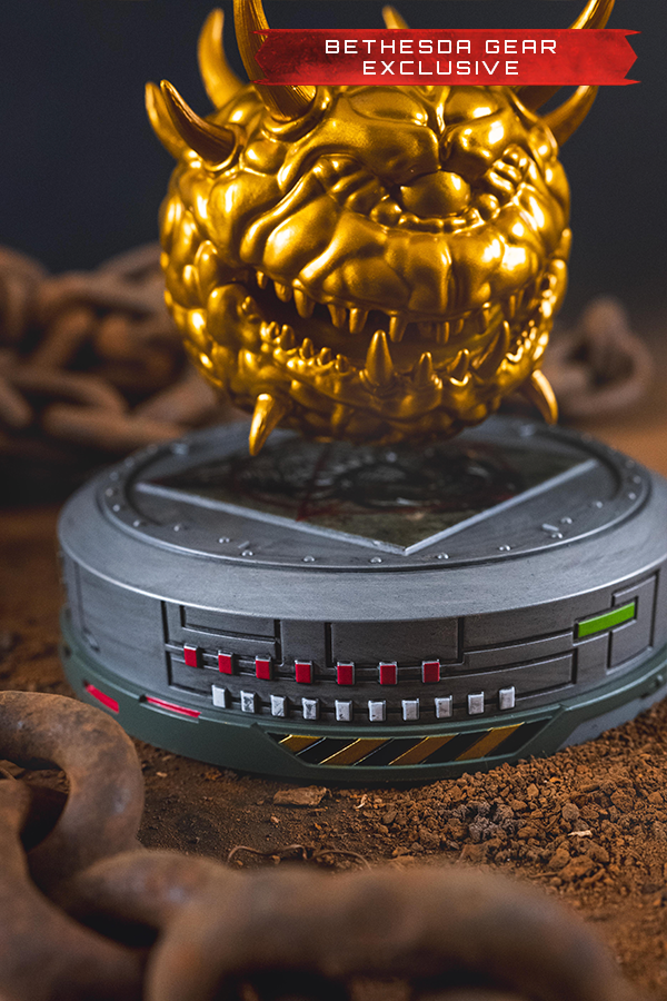 DOOM (1993) Floating Golden Cacodemon Figurine (Bethesda Gear Exclusive) - Image 7