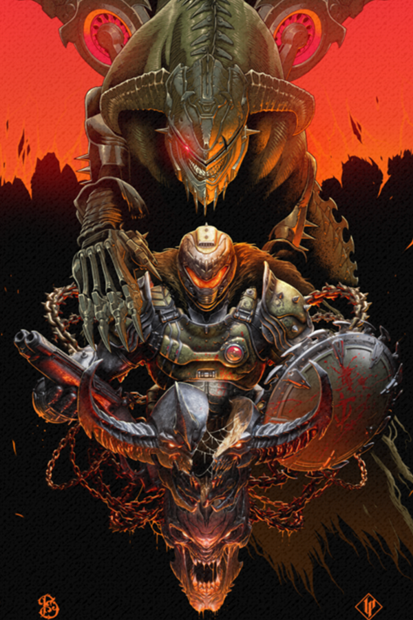 DOOM: The Dark Ages Luke Preece x Billelis Canvas Print - Image 7