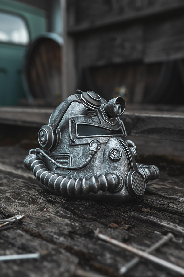 Fallout T-51 Power Armor Helmet Mini Desktop Statue - Image 9